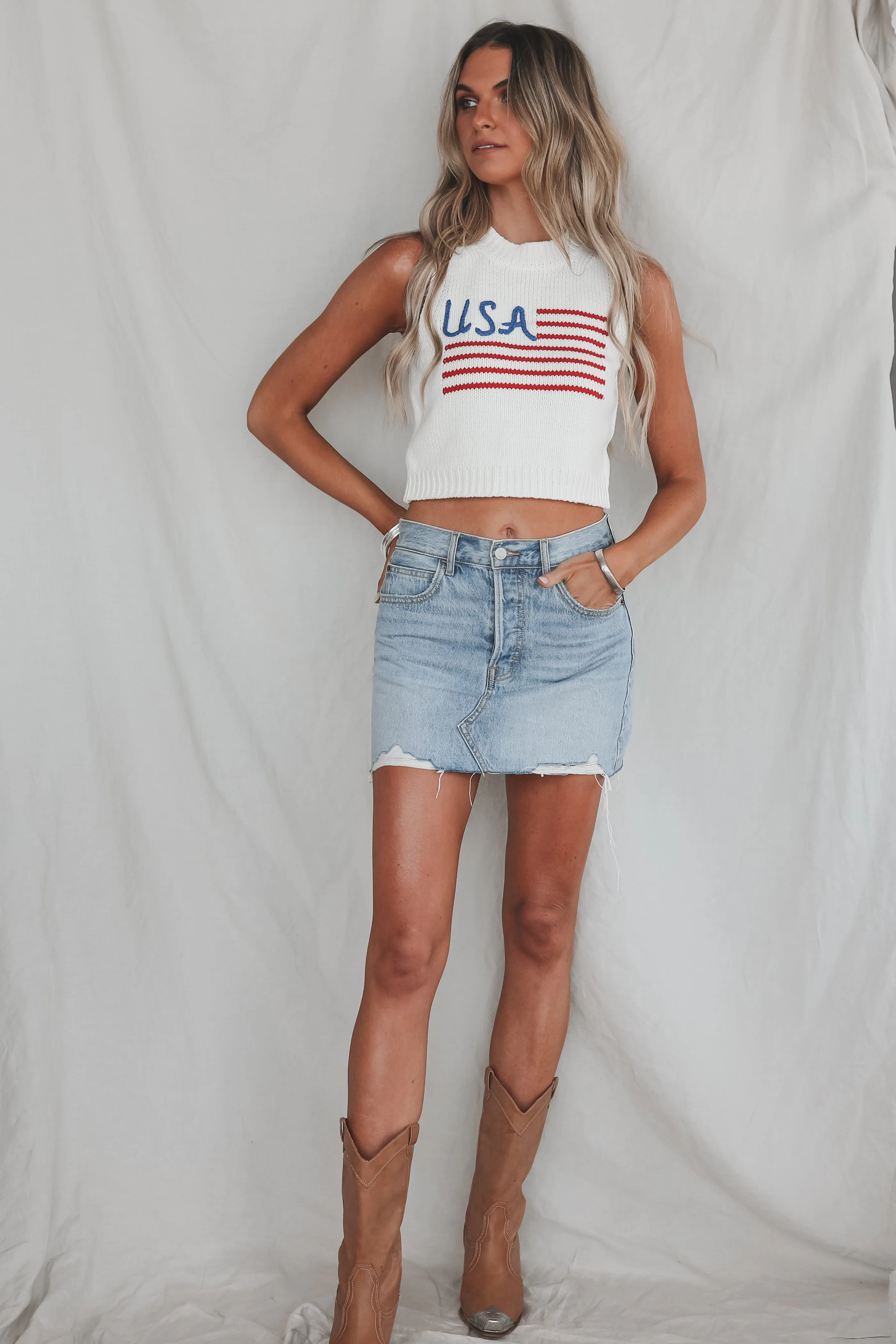 Pride And Pretty USA Knit Tank sold by Amazing Lace product image thumbnail 3