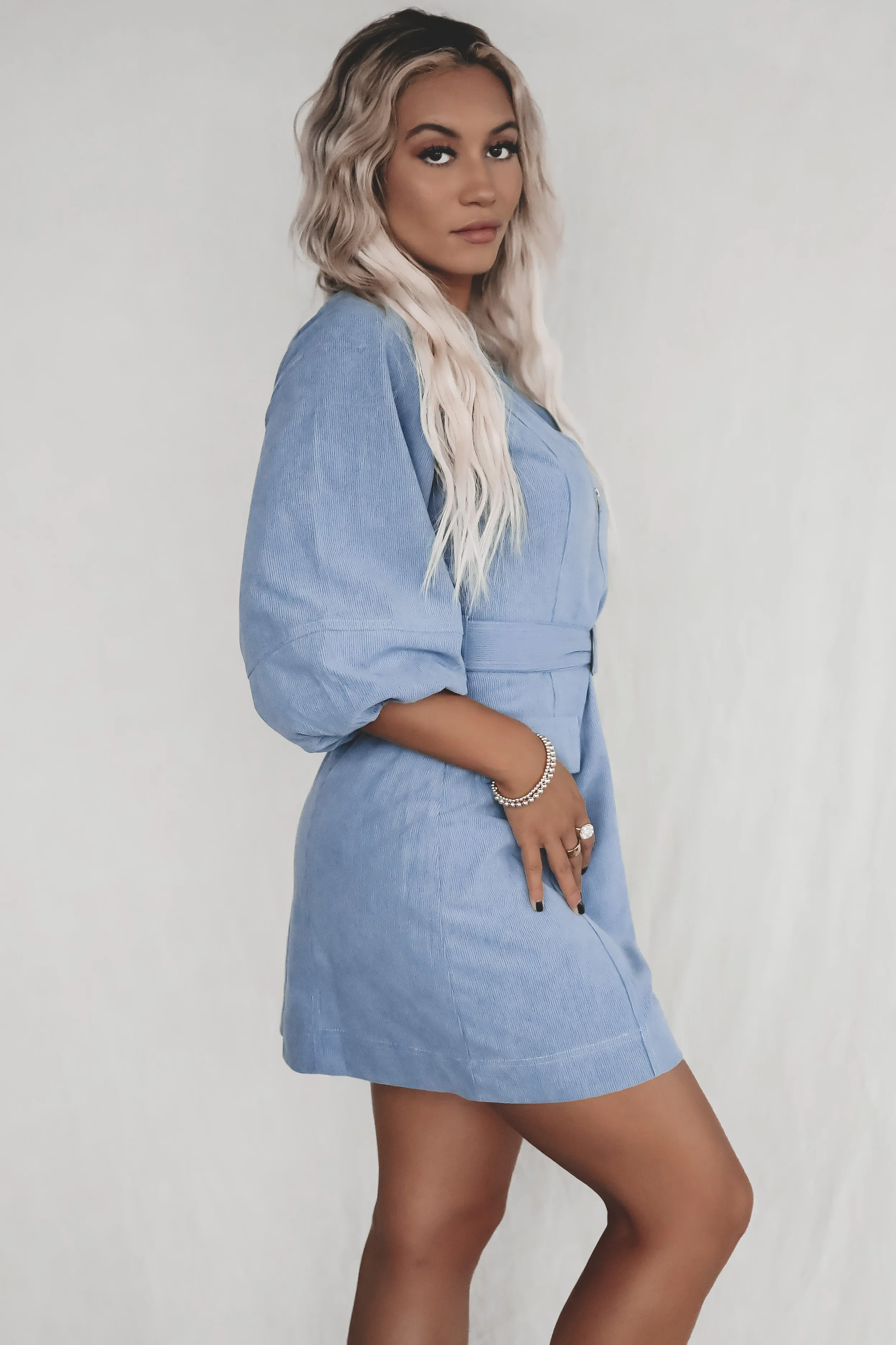 MINKPINK Thea Belted Corduroy Mini Dress sold by Amazing Lace product image thumbnail 5