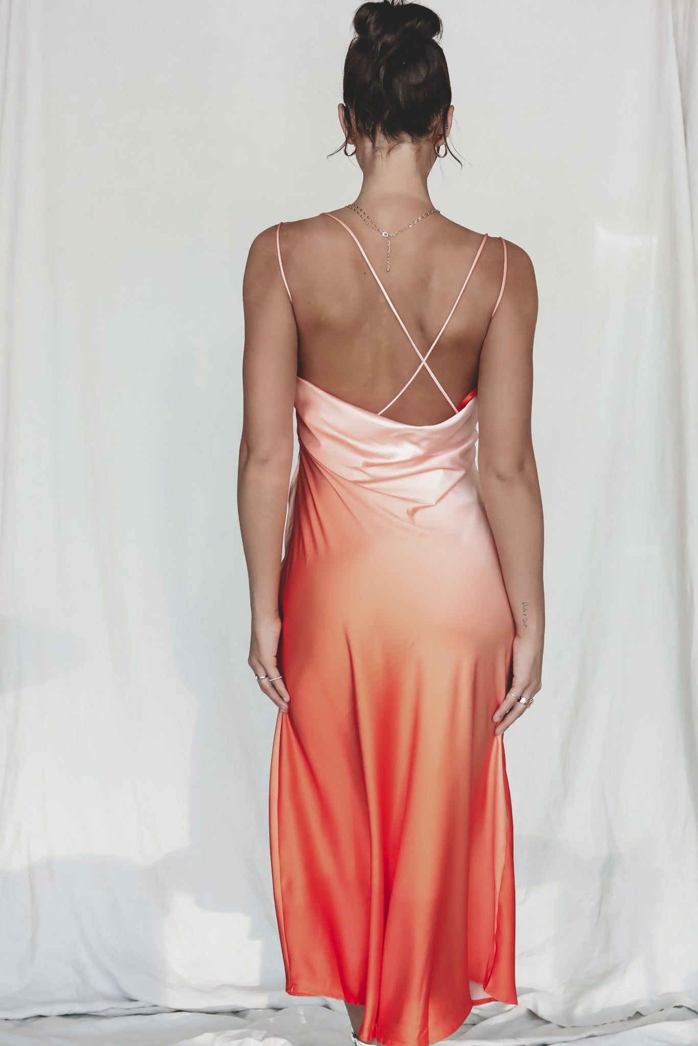 Sunset Sippin Orange Cowl Neck Maxi Dress sold by Amazing Lace product image thumbnail 2