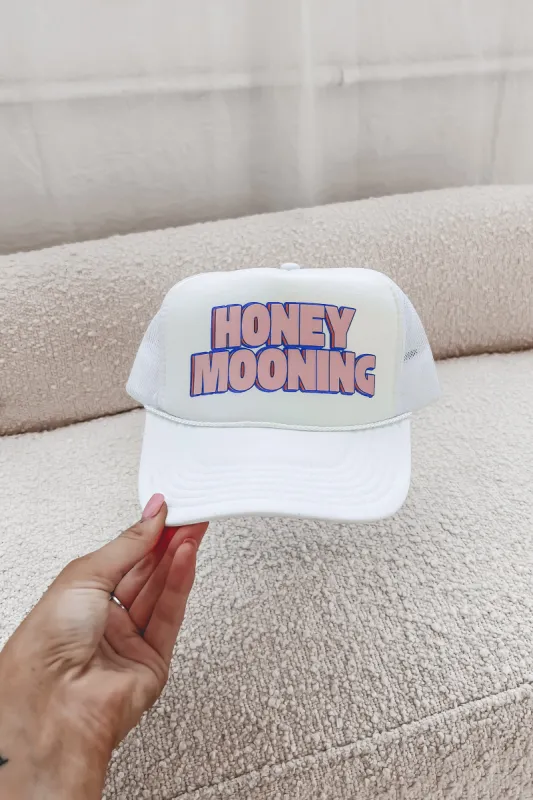 FRIDAY + SATURDAY Honeymooning White Trucker Hat sold by Amazing Lace