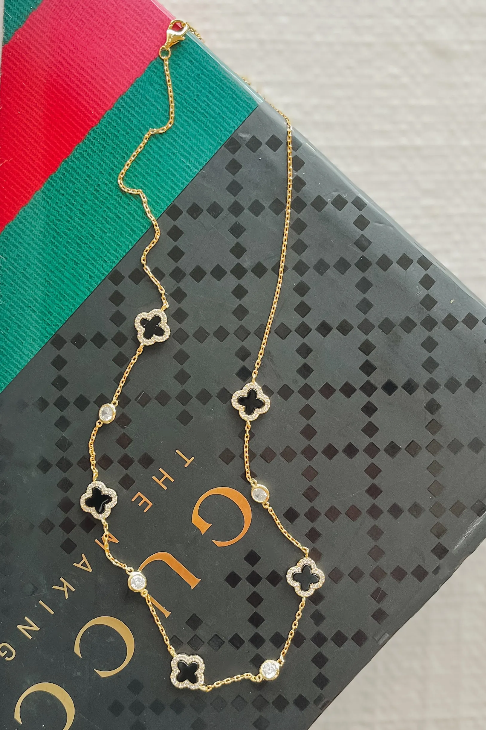 Call Me Classy Sterling Silver Clover Necklace sold by Amazing Lace