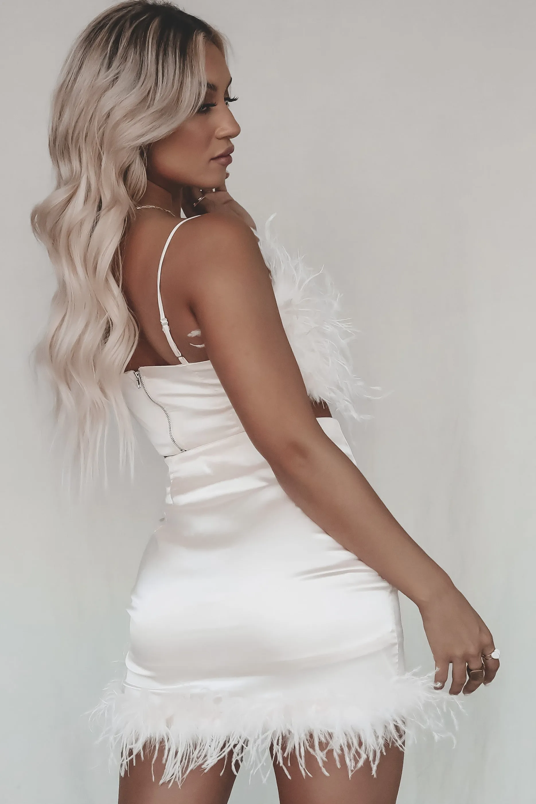 DEAL She Is The Party Light Pink Feather Top sold by Amazing Lace product image thumbnail 3