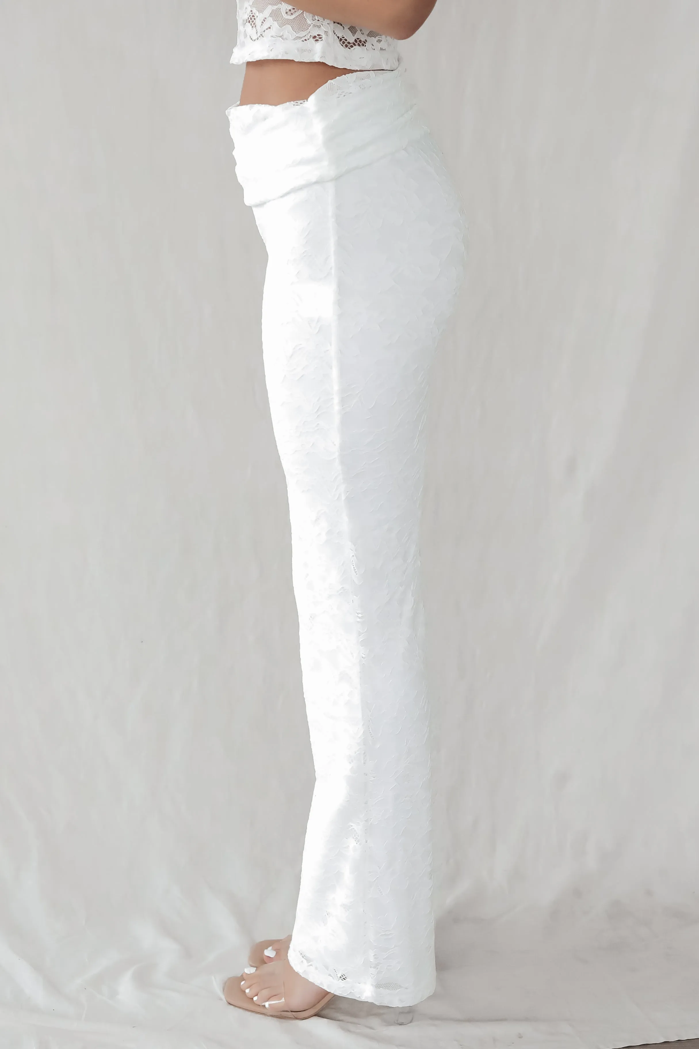 DEAL Runaway With Me White Lace Fold Over Pants sold by Amazing Lace product image thumbnail 2