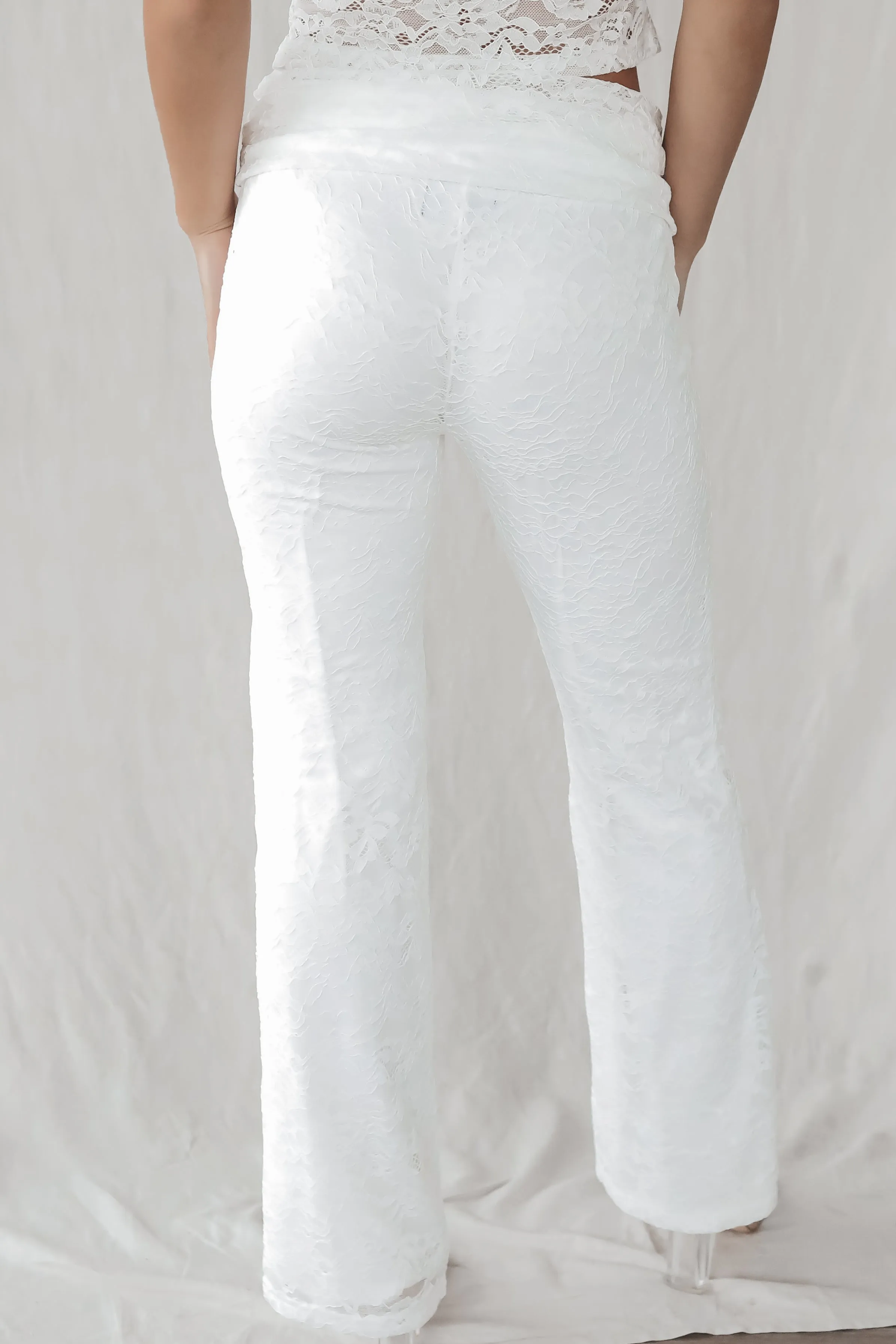 DEAL Runaway With Me White Lace Fold Over Pants sold by Amazing Lace product image thumbnail 3
