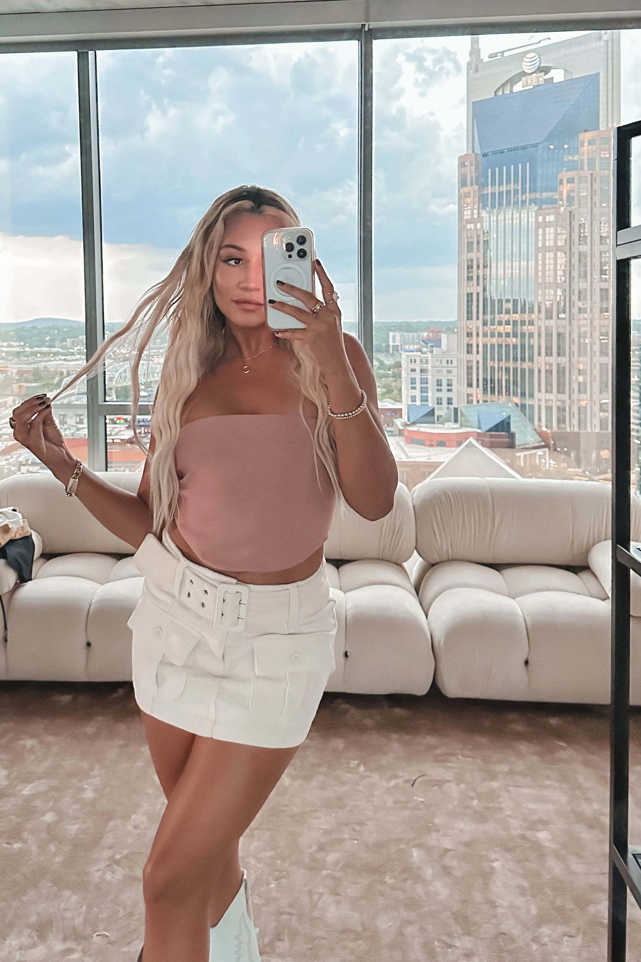 DEAL Miss Trendsetter Low Rise Corduroy Mini Skort sold by Amazing Lace product image thumbnail 4