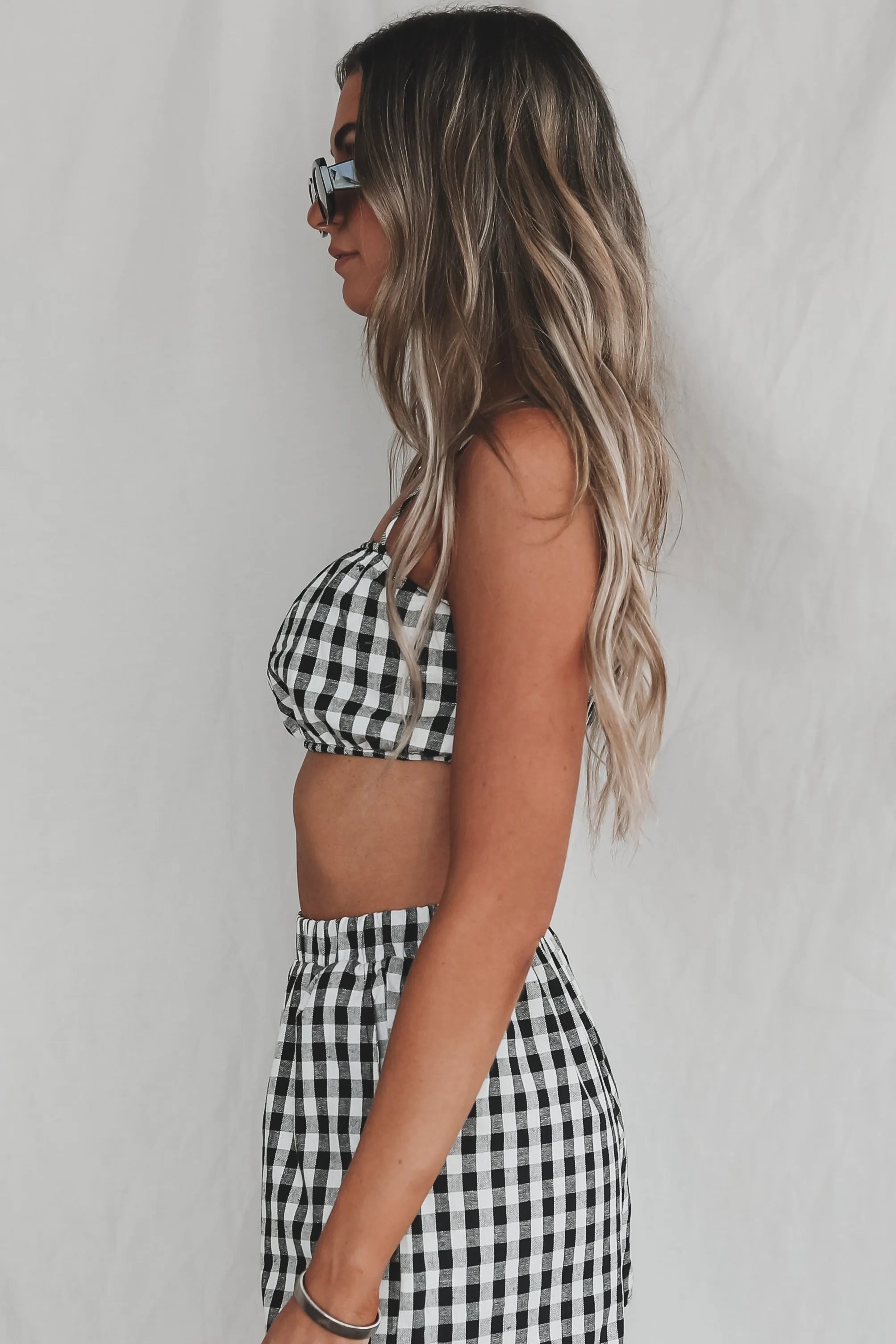 A Walking Stunner Gingham Crop Top sold by Amazing Lace product image thumbnail 3
