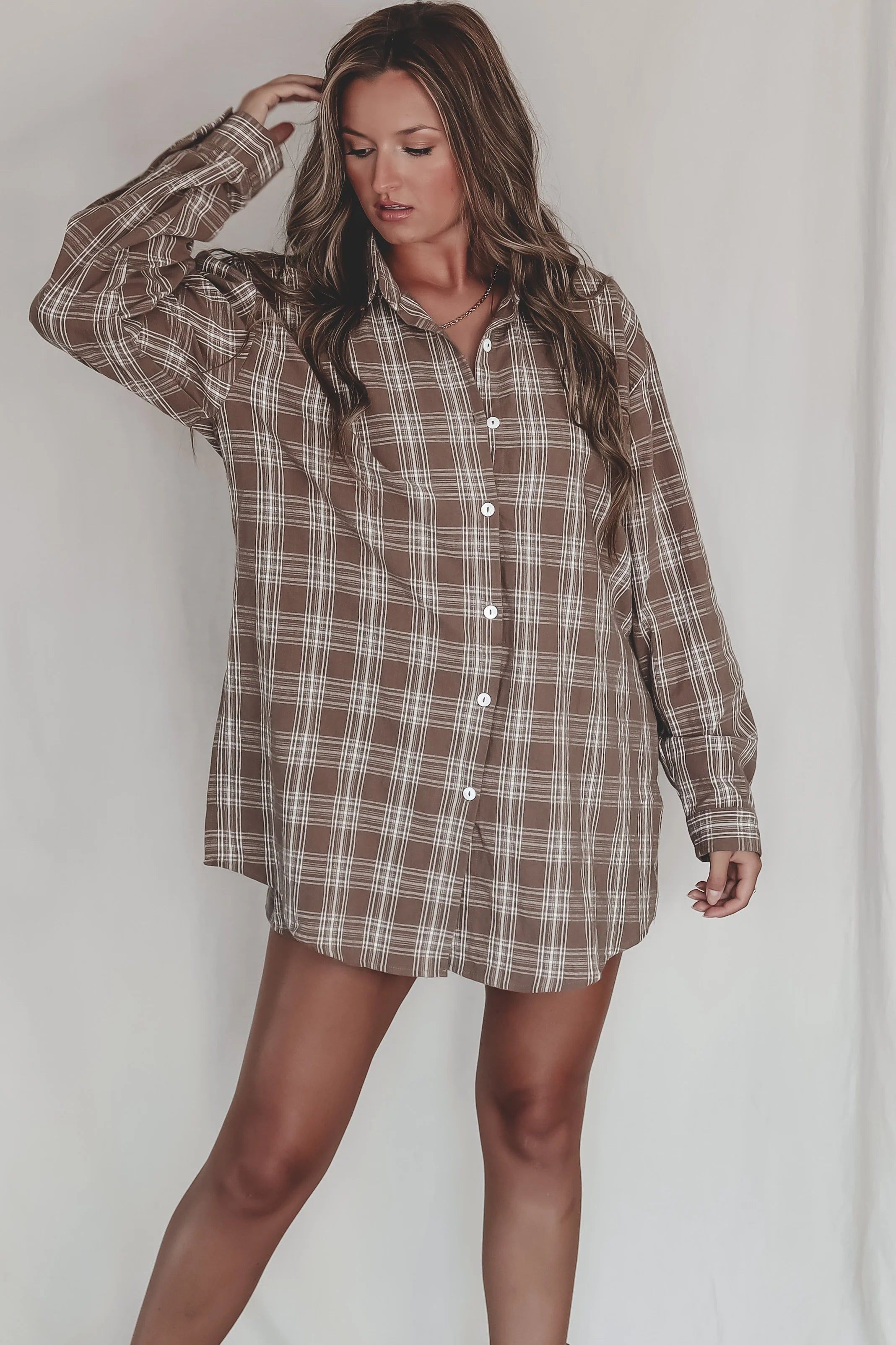 HOLIDAY DEAL 60% OFF ❄️☃️ Cute Girl Cute Toffee Oversized Flannel Romper sold by Amazing Lace product image thumbnail 2