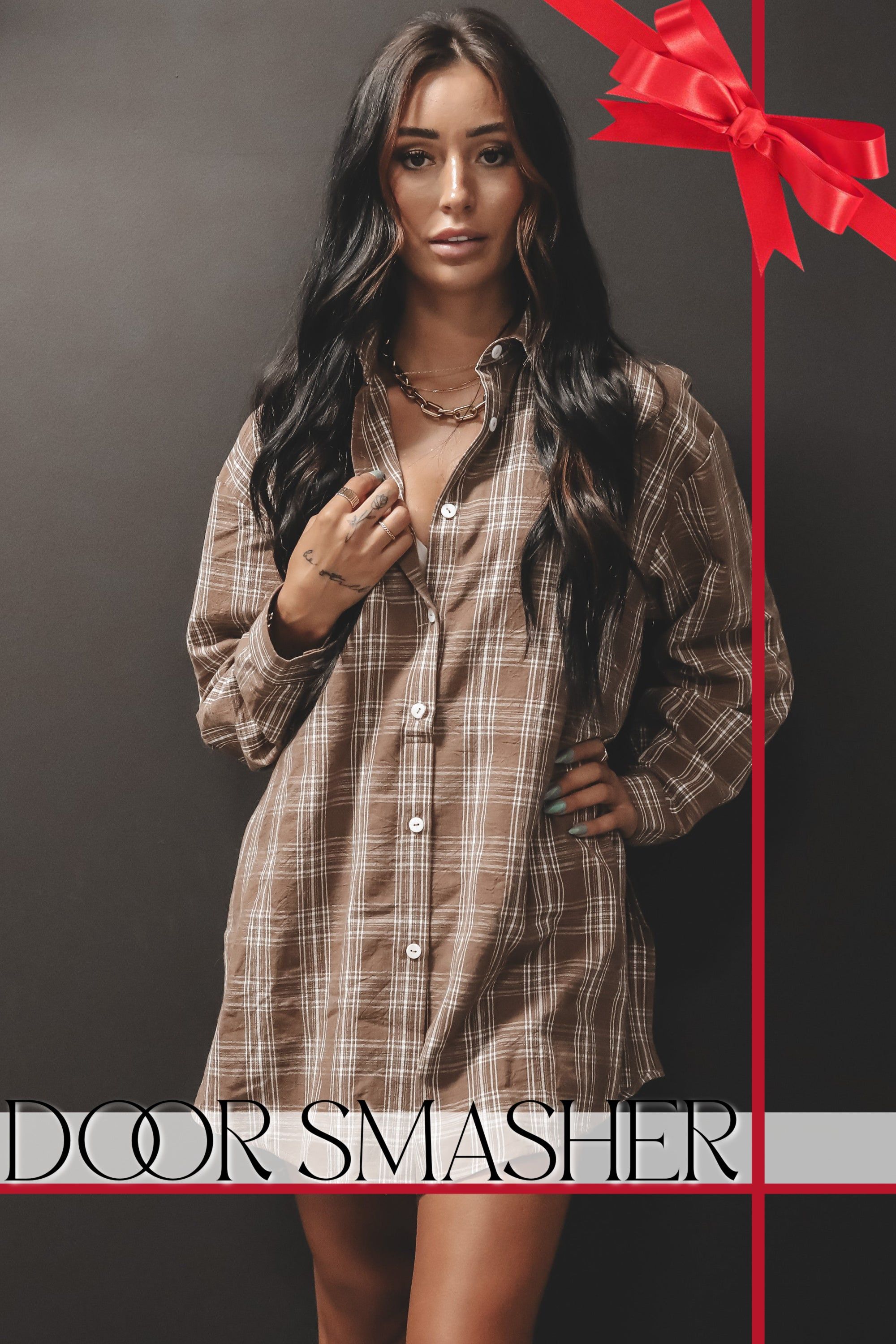 HOLIDAY DEAL 60% OFF ❄️☃️ Cute Girl Cute Toffee Oversized Flannel Romper sold by Amazing Lace product image thumbnail 5