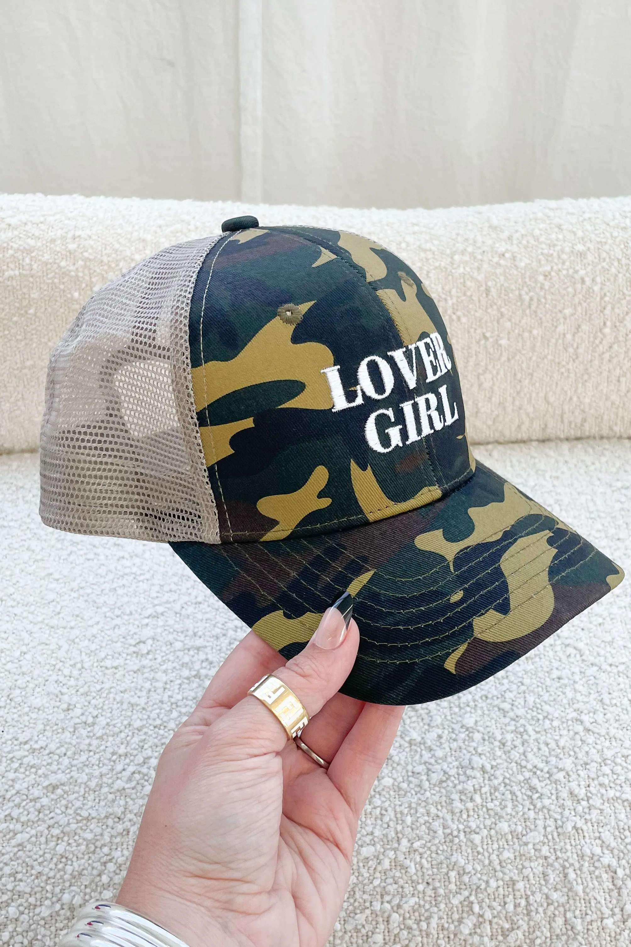 Camo Lover Girl Trucker Hat sold by Amazing Lace product image thumbnail 3