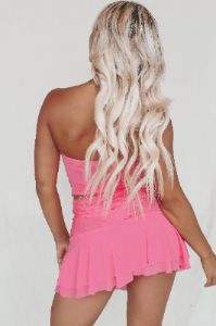 As If Lace Pink Corset Mini Skirt Set sold by Amazing Lace