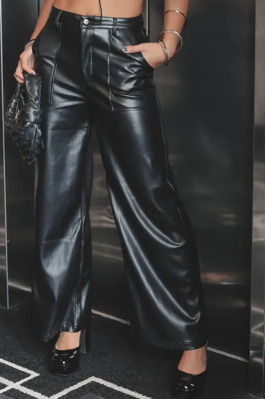 DEAL Living The Life Leather Flare Pants sold by Amazing Lace