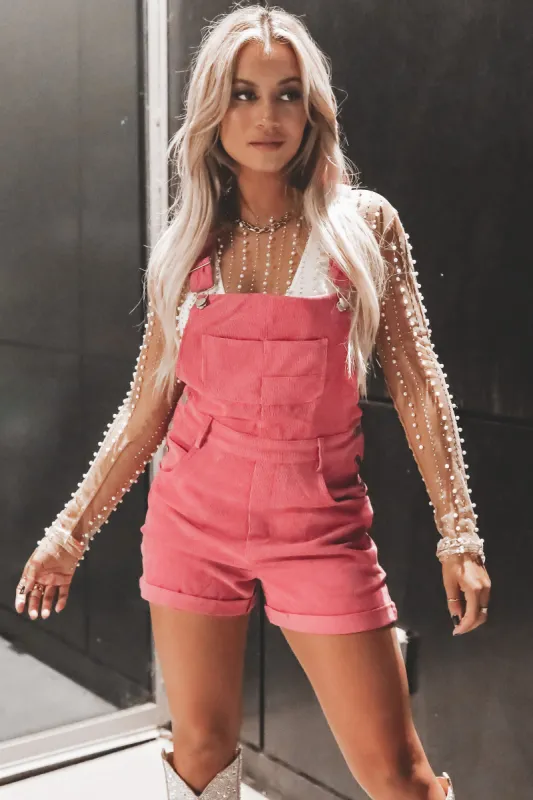 DEAL Party 101 Pink Courdory Overalls sold by Amazing Lace