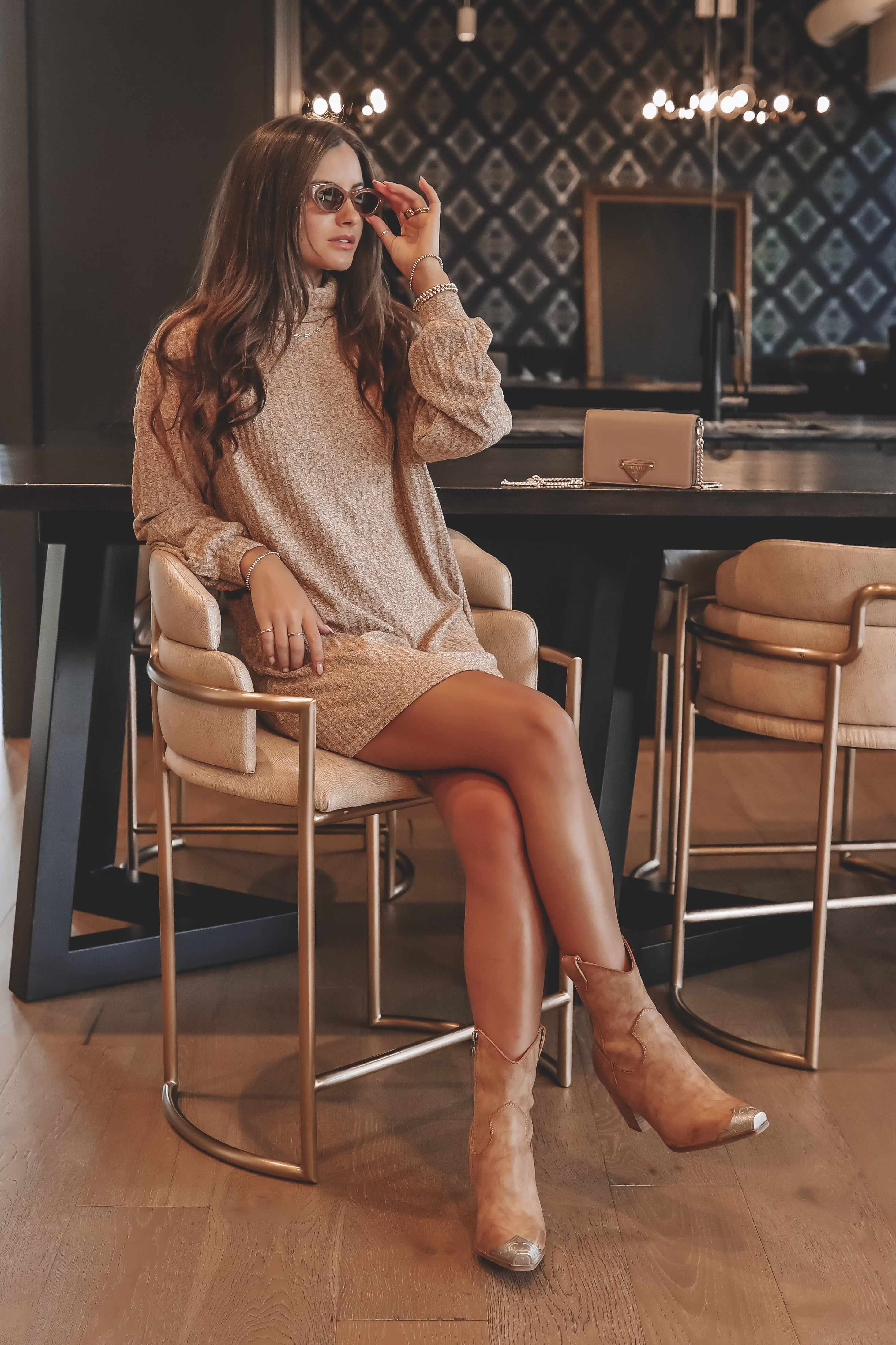 SADIE & SAGE Jessa Turtleneck Mini Dress sold by Amazing Lace product image thumbnail 2