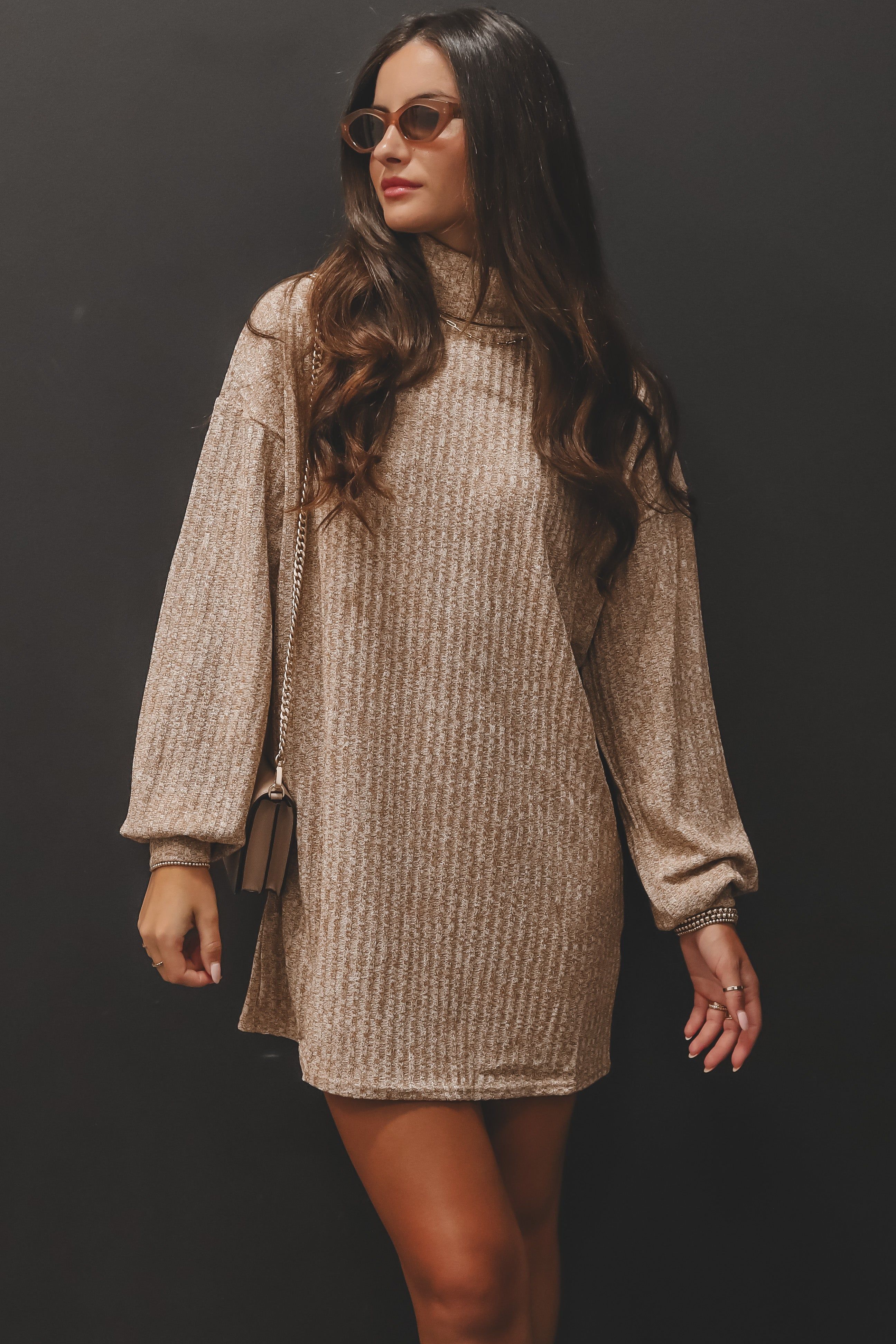 SADIE & SAGE Jessa Turtleneck Mini Dress sold by Amazing Lace