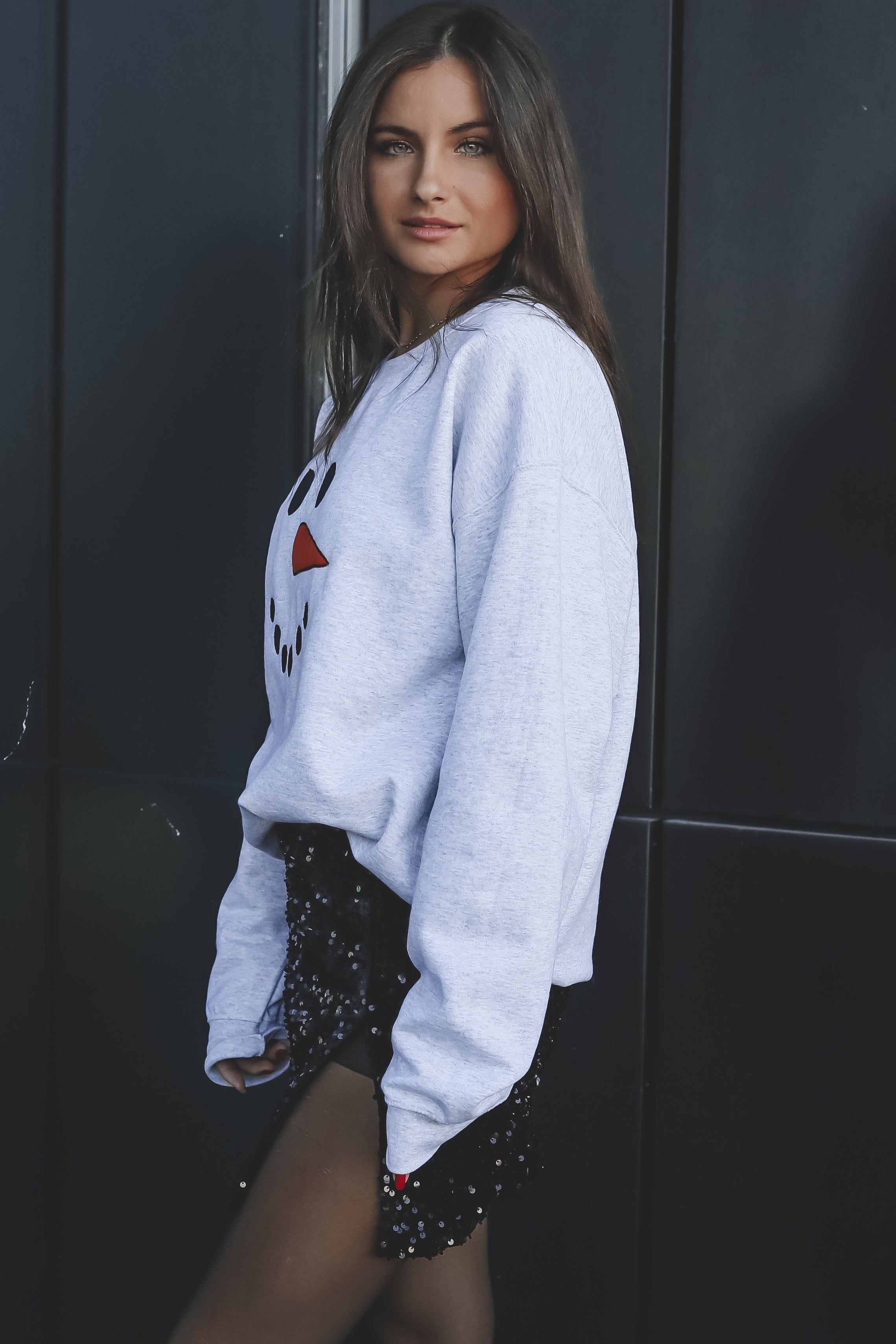 Snowman Face Graphic Pullover sold by Amazing Lace product image thumbnail 5