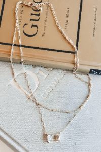 Not Leaving The House Without Gold Double Cain Necklace sold by Amazing Lace