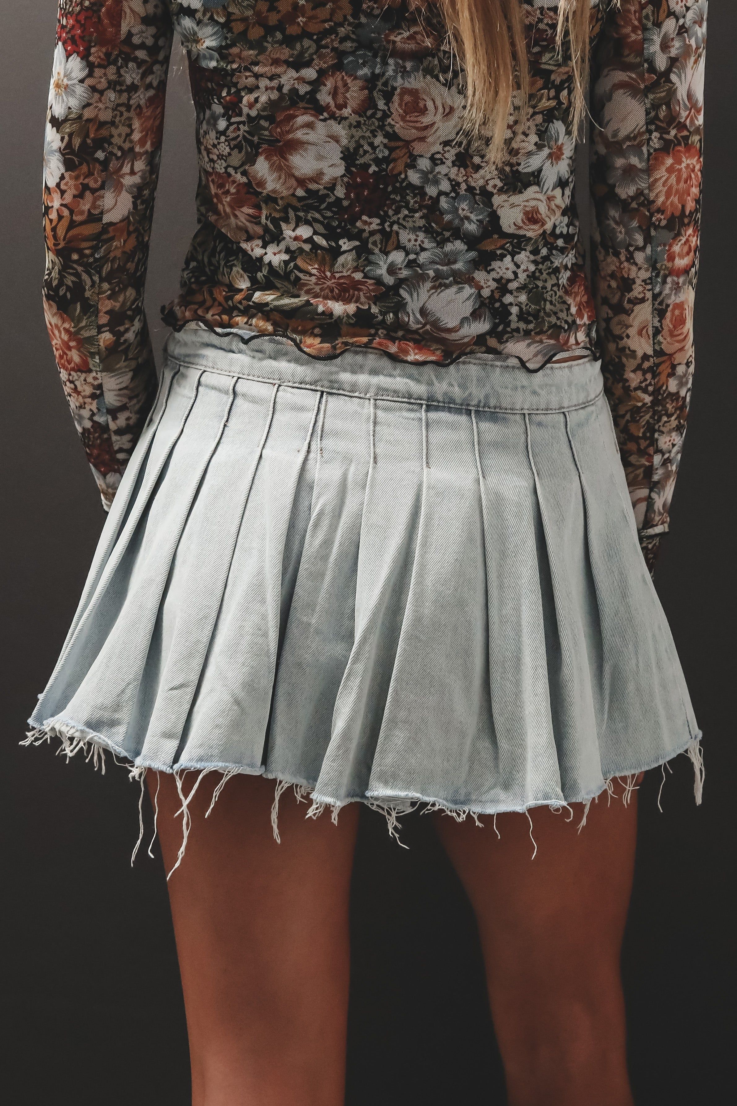 Let's Have A Day Low Rise Denim Mini Skirt sold by Amazing Lace product image thumbnail 3