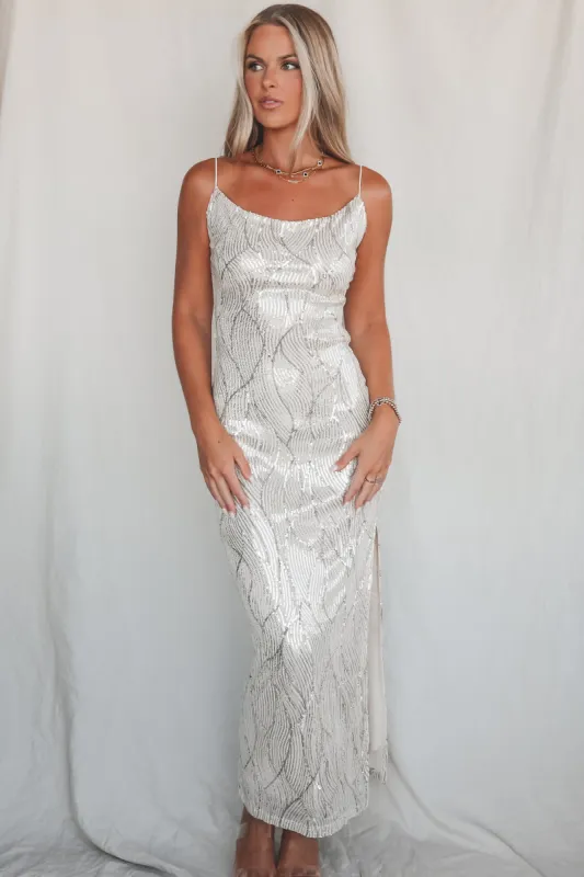 DEAL She Is Stunning Sequin Maxi Dress sold by Amazing Lace
