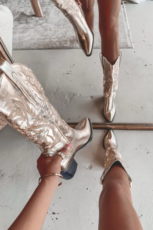 BILLINI Danilo Metallic Western Boot sold by Amazing Lace