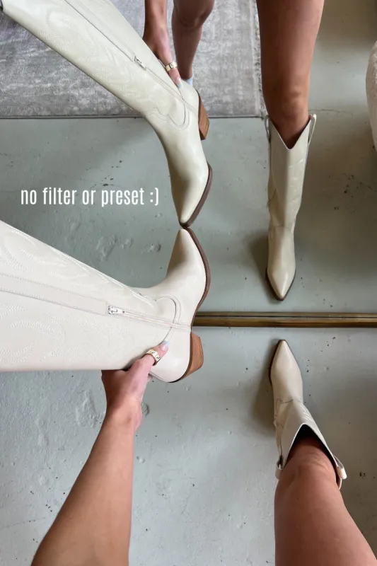 MATISSE Agency Ivory Western Boot sold by Amazing Lace