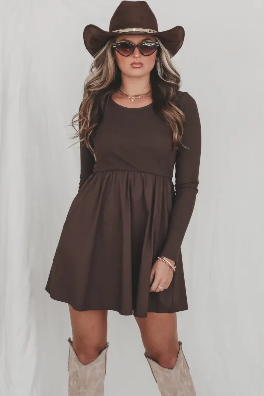SADIE & SAGE Motions Knit Long Sleeve Poplin Dress sold by Amazing Lace