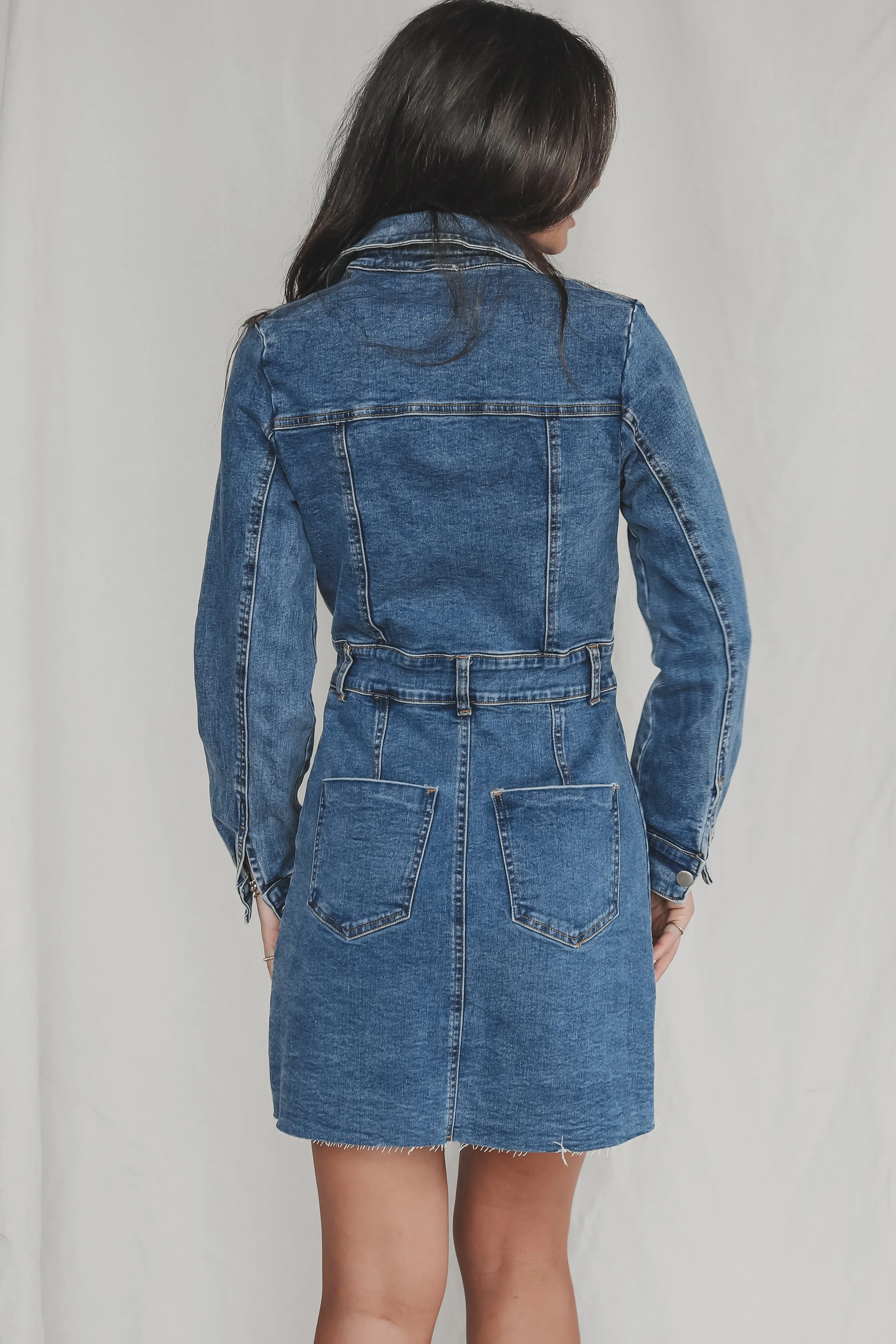 A Denim Daydream Button Up Dress sold by Amazing Lace product image thumbnail 3