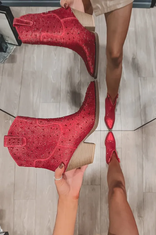 HOLIDAY DEALS My Shoes Sparkle Red Rhinestone Western Boots sold by Amazing Lace