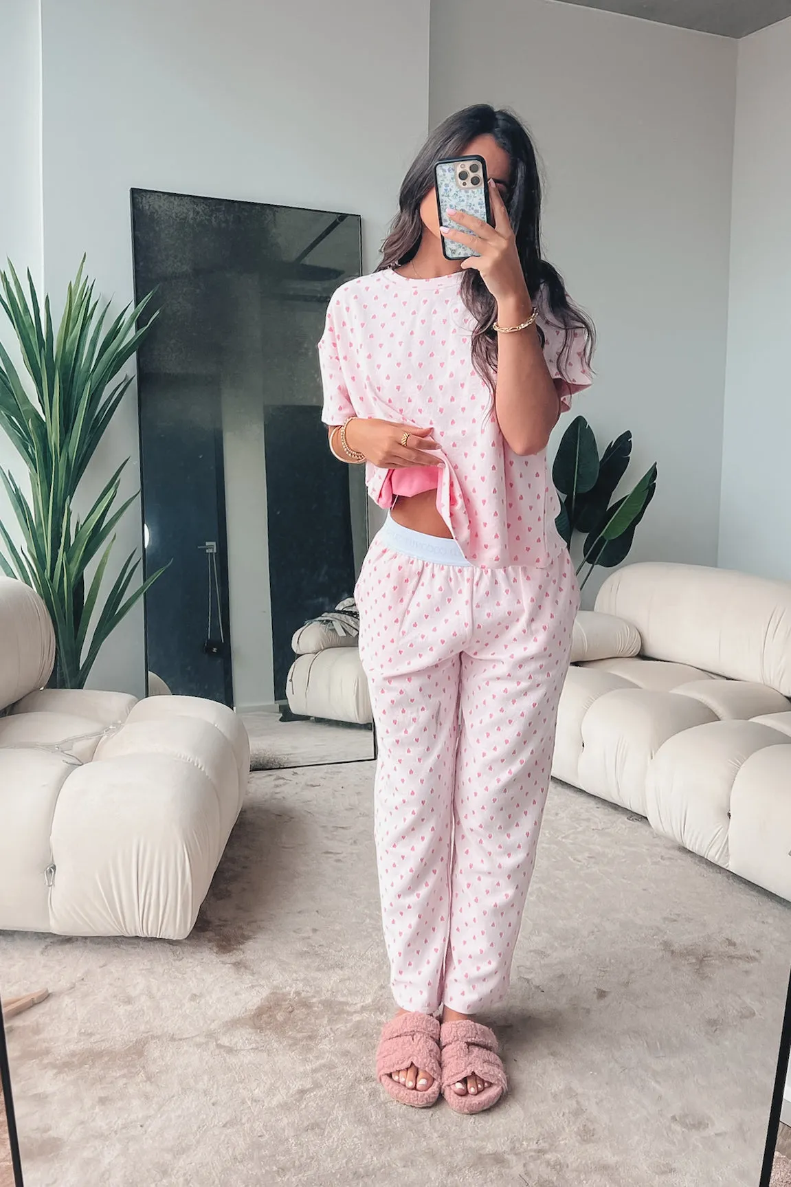 DEAL Pretty In Sleep Pink Heart PJ Pants sold by Amazing Lace product image thumbnail 5