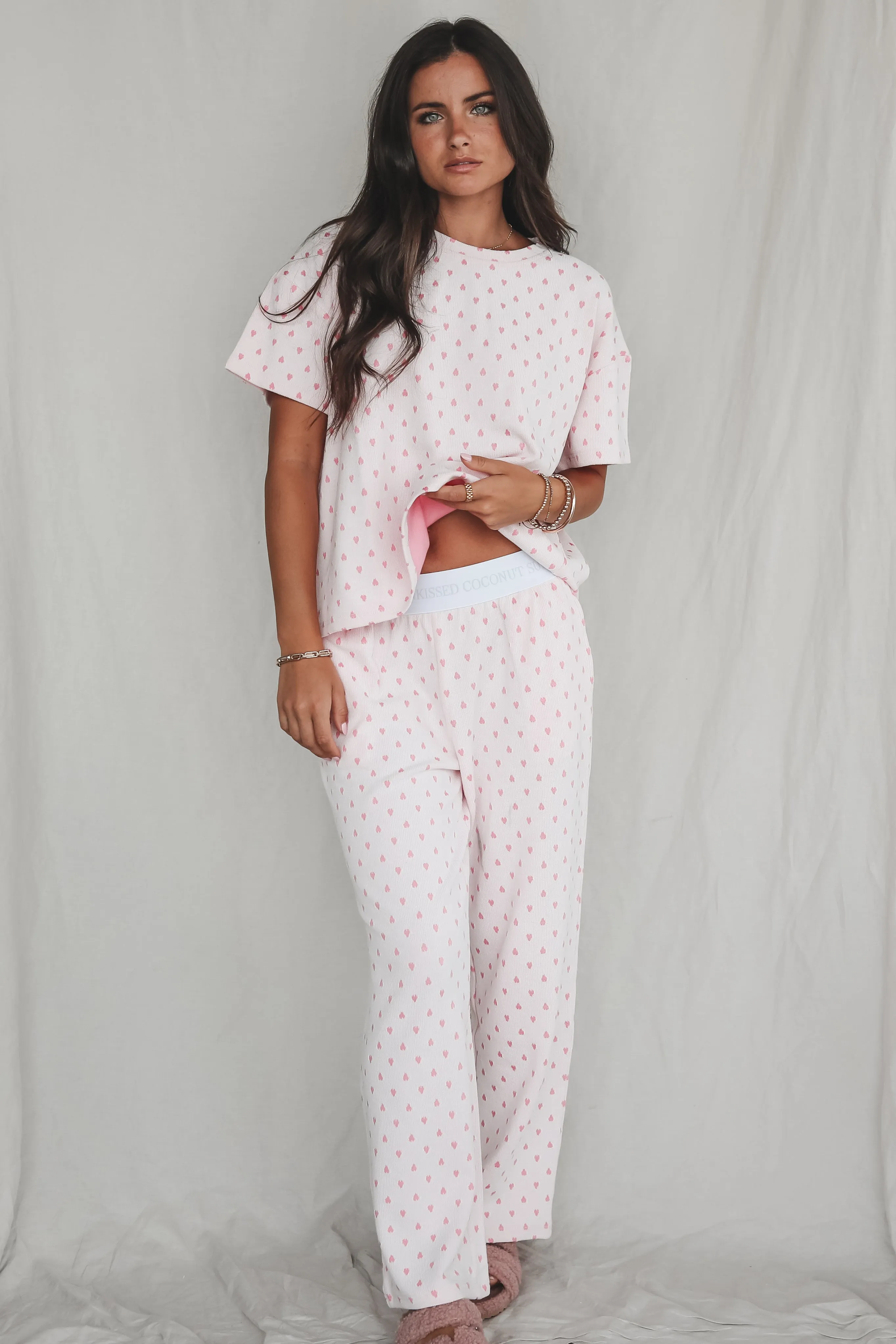 DEAL Pretty In Sleep Pink Heart PJ Pants sold by Amazing Lace product image thumbnail 4