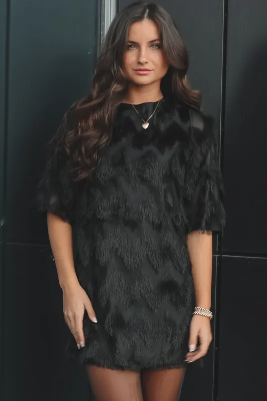 Always On My Mind Black Fringe Dress sold by Amazing Lace