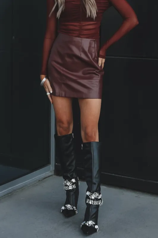 DEAL MINKPINK Kiara Pu Mini Skirt sold by Amazing Lace