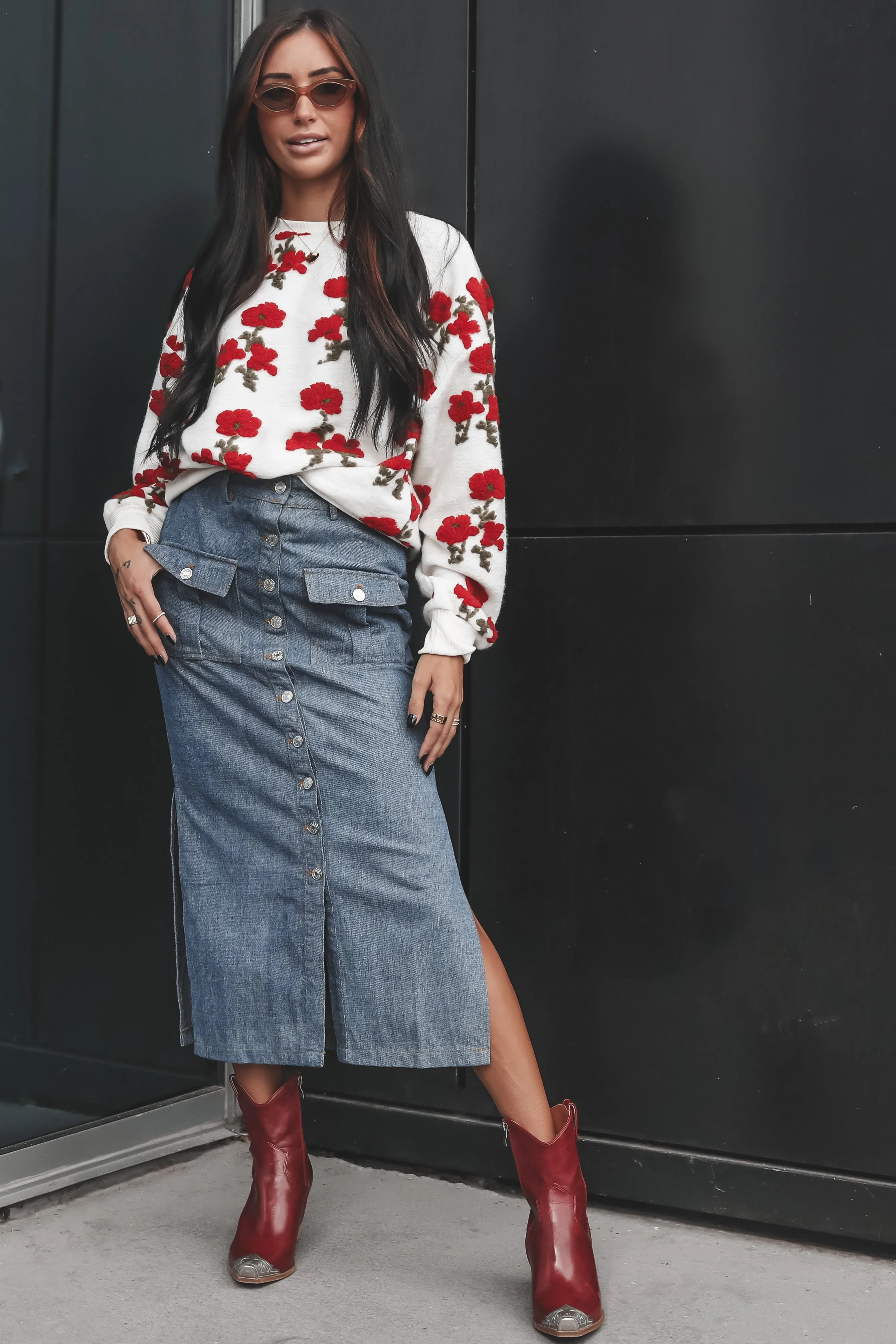 DEAL I Will Always Pick You Ivory Floral Sweater sold by Amazing Lace product image thumbnail 3