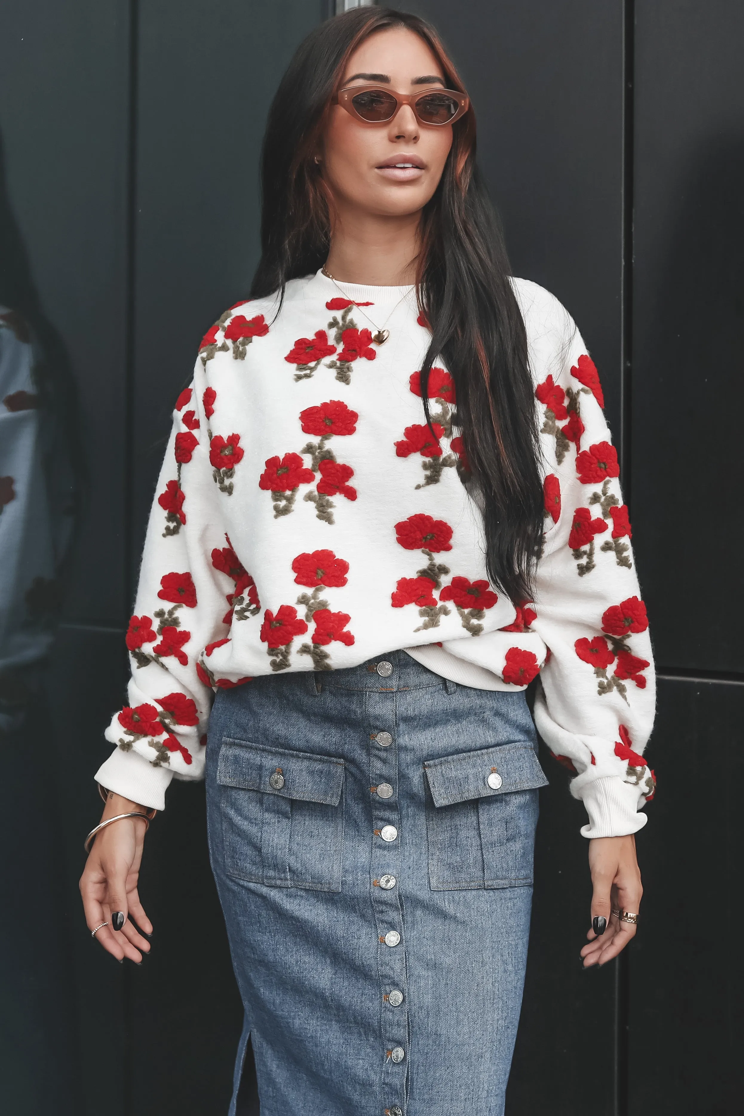 DEAL I Will Always Pick You Ivory Floral Sweater sold by Amazing Lace