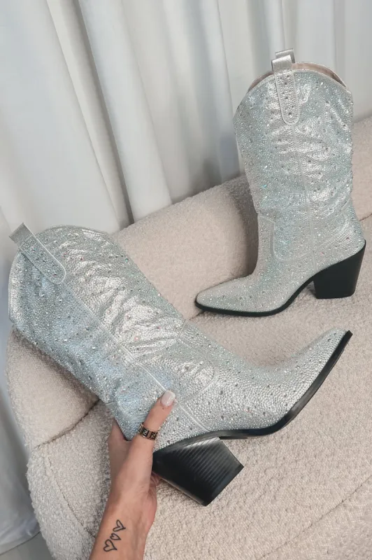DEAL A Standout Rhinestone Detail Boots sold by Amazing Lace
