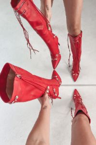 She So Bad Leather Stiletto Boots sold by Amazing Lace