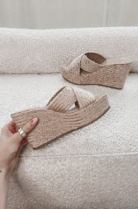 On My Beach Behavior Jute Wedge Sandal sold by Amazing Lace