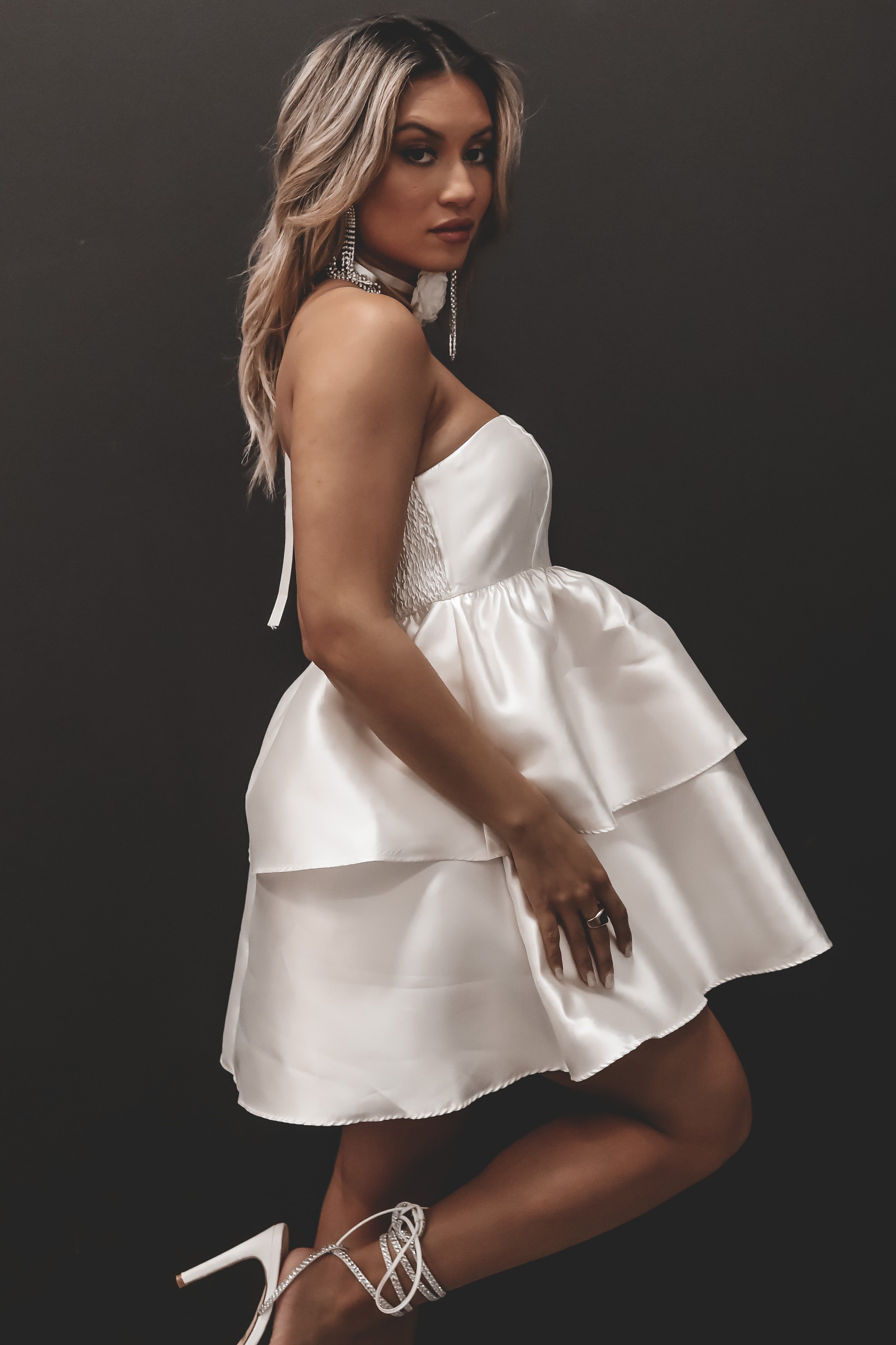 Always And Forever Off White Strapless Mini Dress sold by Amazing Lace product image thumbnail 5