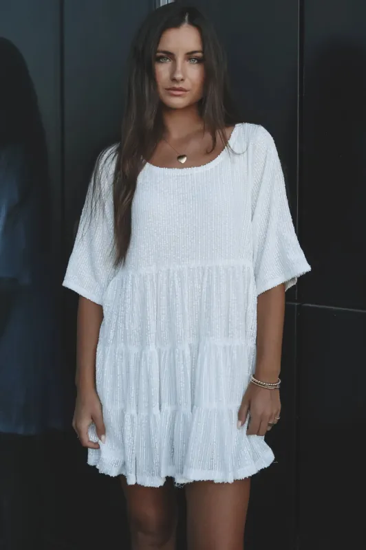 My Queen Sequin Pearl Baby Doll Dress sold by Amazing Lace