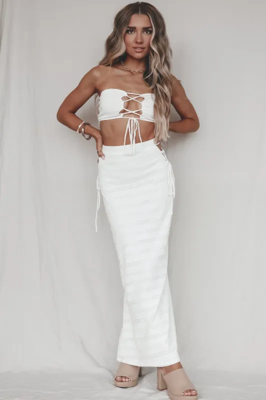 My Kind Of Warm Night White Two Piece Set sold by Amazing Lace