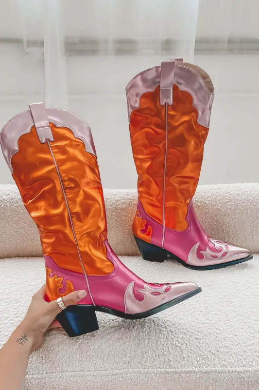 Saddle Up Sweetie Metallic Western Boots sold by Amazing Lace