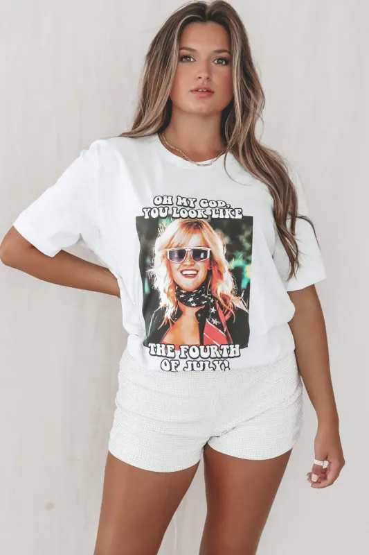 FRIDAY + SATURDAY You Look Like The 4th Of July Tee sold by Amazing Lace