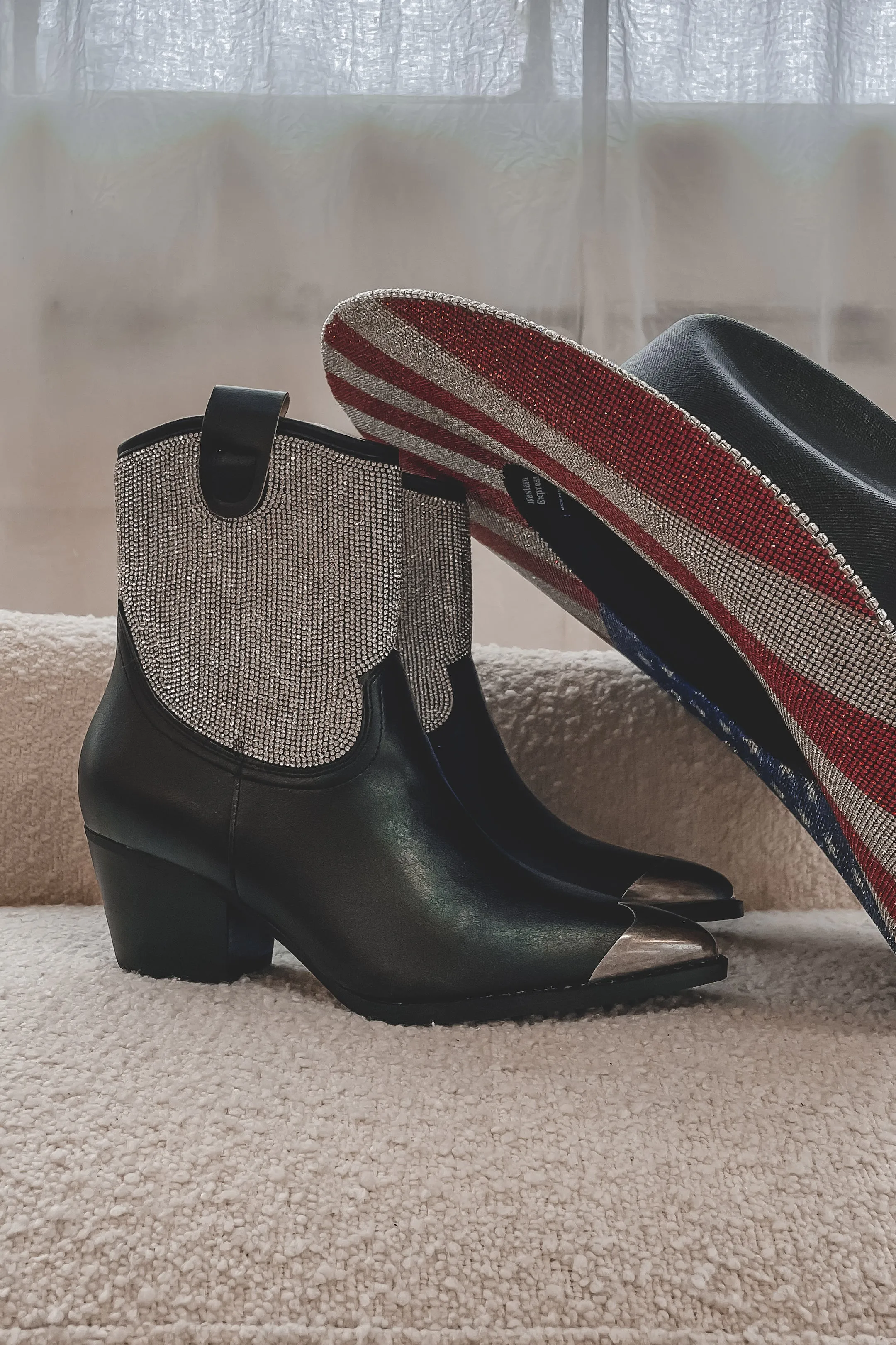 DEAL Speak For Themselves Black Rhinestone Bootie sold by Amazing Lace product image thumbnail 3