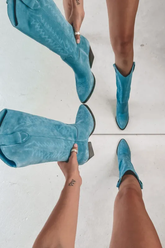 Western On My Mind Midi Real Italian Leather Boot sold by Amazing Lace