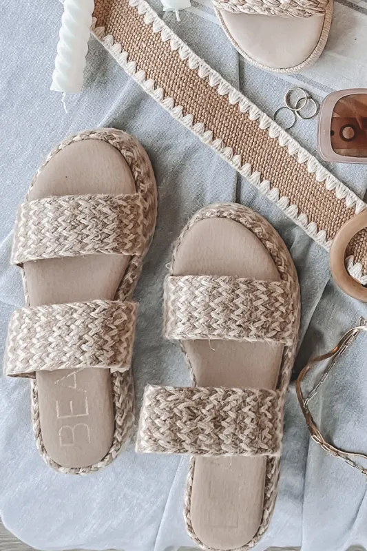 On The Edge Of Sunshine Woven Platform Slip Ons sold by Amazing Lace
