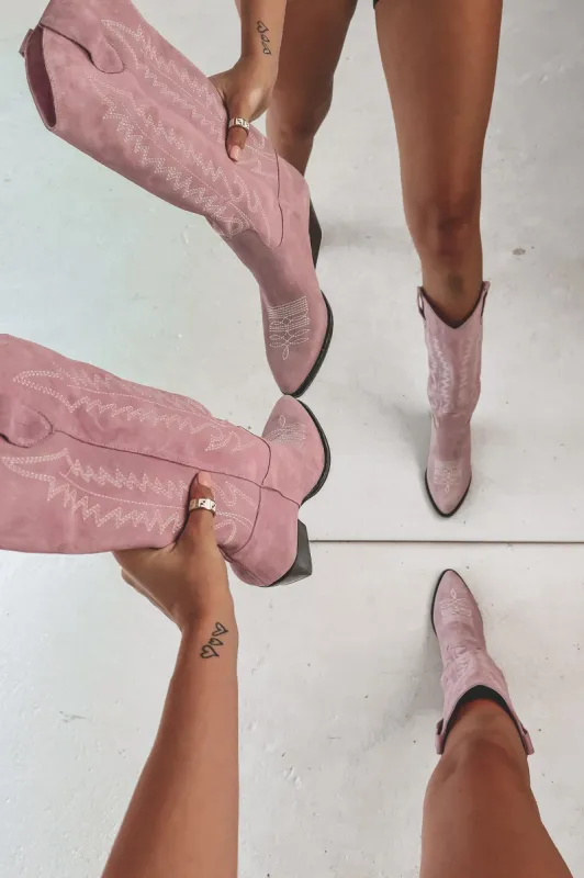 Western On My Mind Midi Real Italian Leather Boot sold by Amazing Lace
