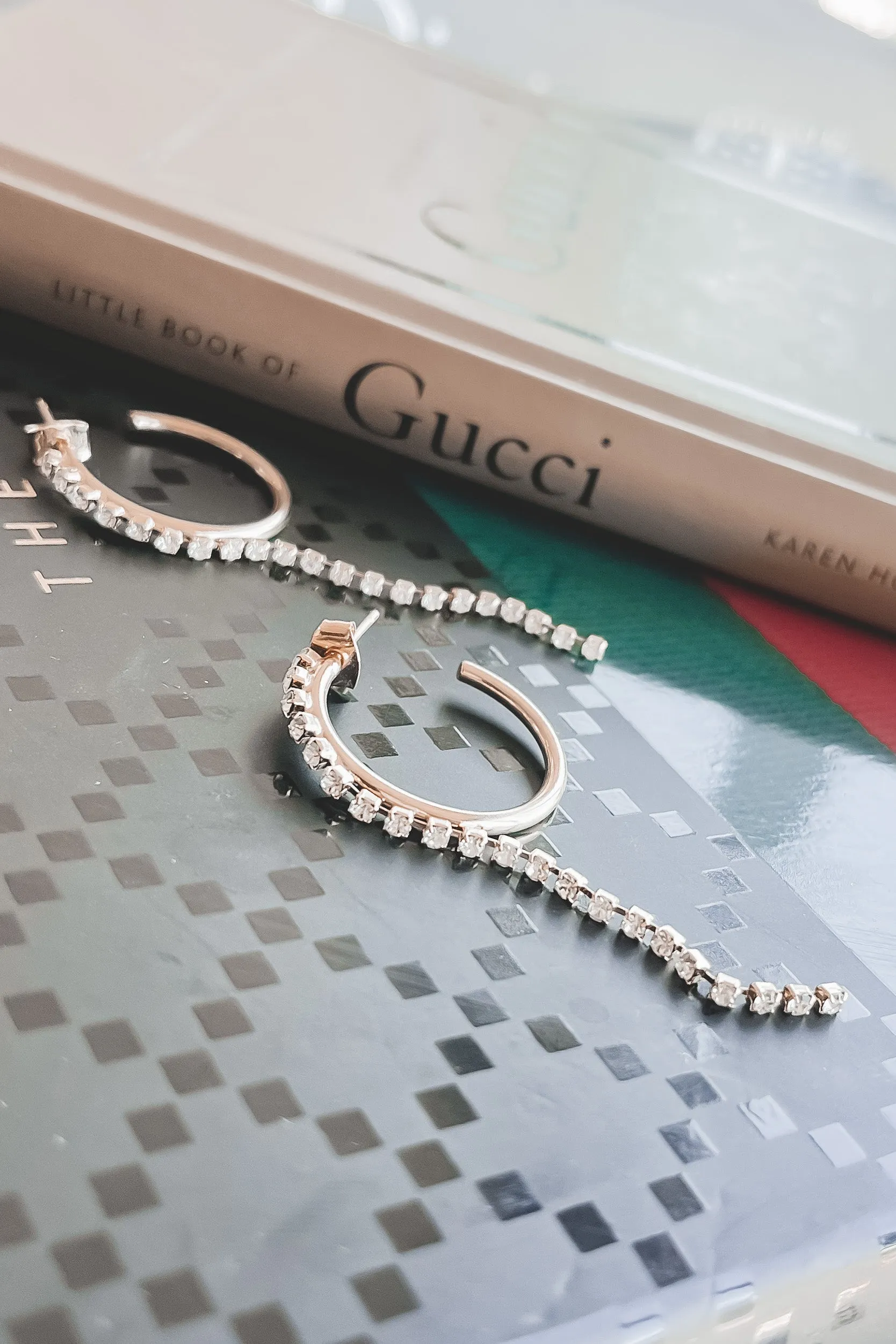 DEAL Not Your Average Hoop Gold Rhineston Hoops sold by Amazing Lace product image thumbnail 3