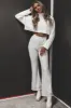 DEAL Bling Silver Sequin Flare Pants sold by Amazing Lace
