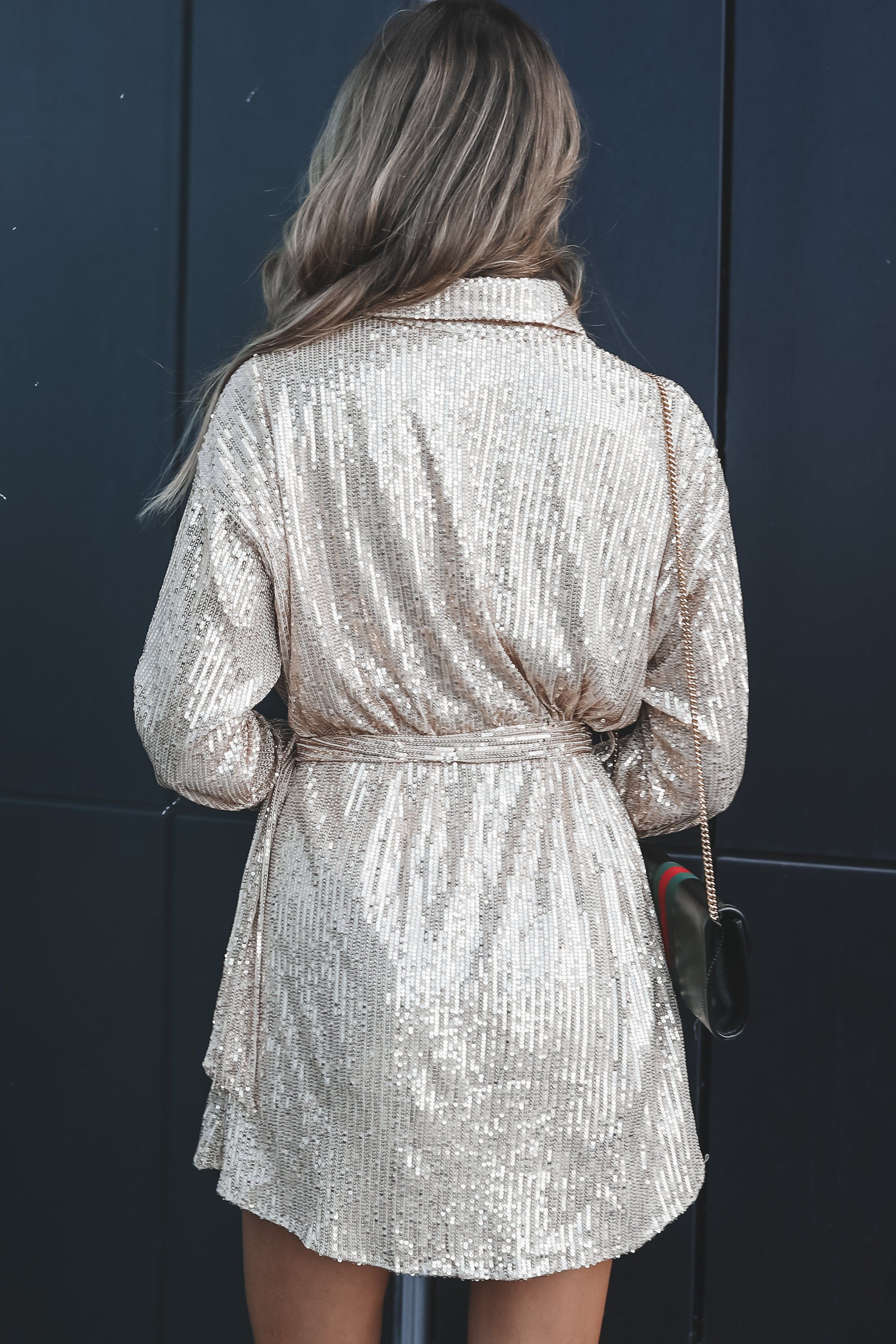 The Show Must Go On Sequin Shirt Dress sold by Amazing Lace product image thumbnail 3