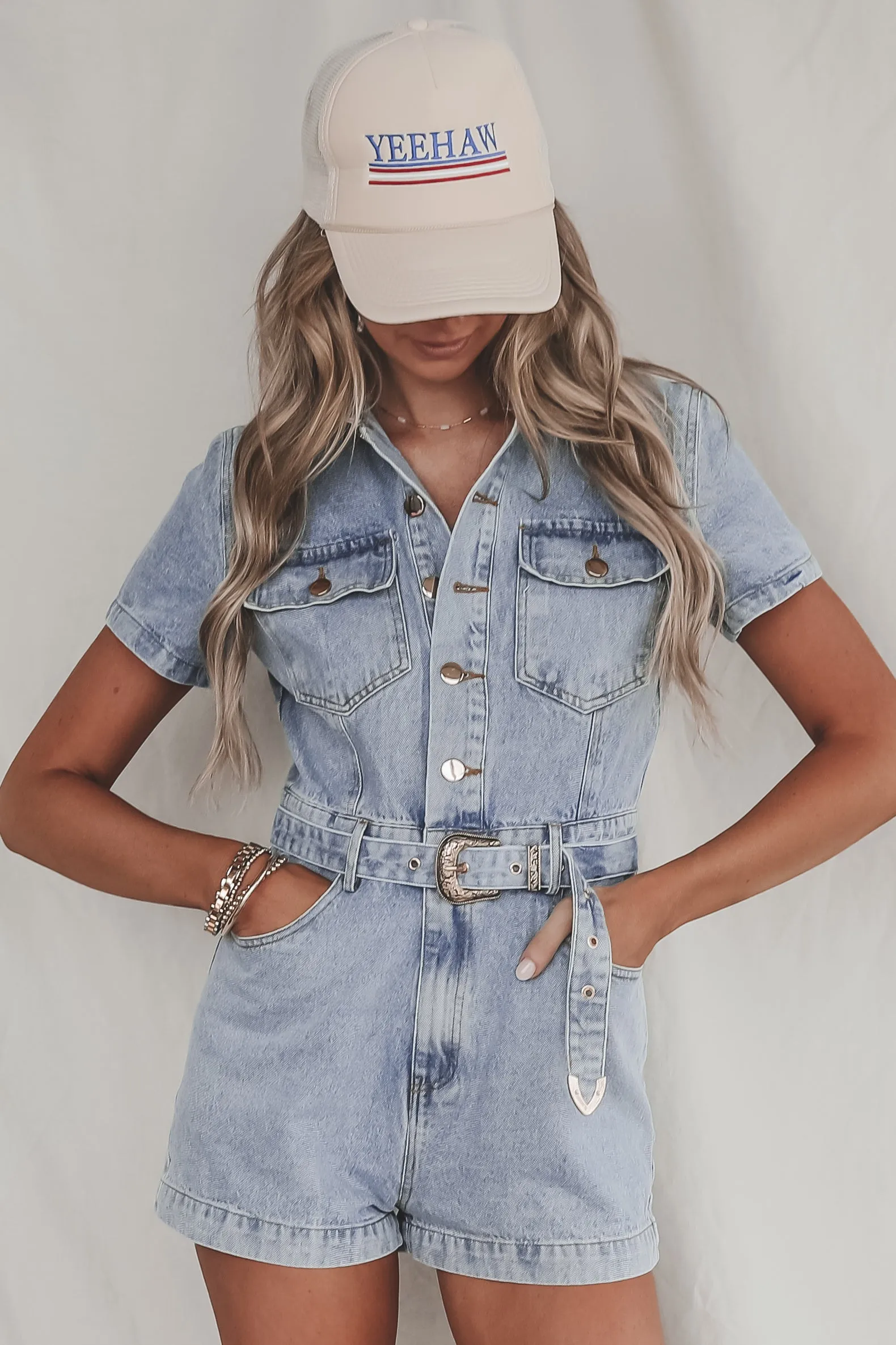 Can I Get A YeeHaw Cream Trucker Hat sold by Amazing Lace