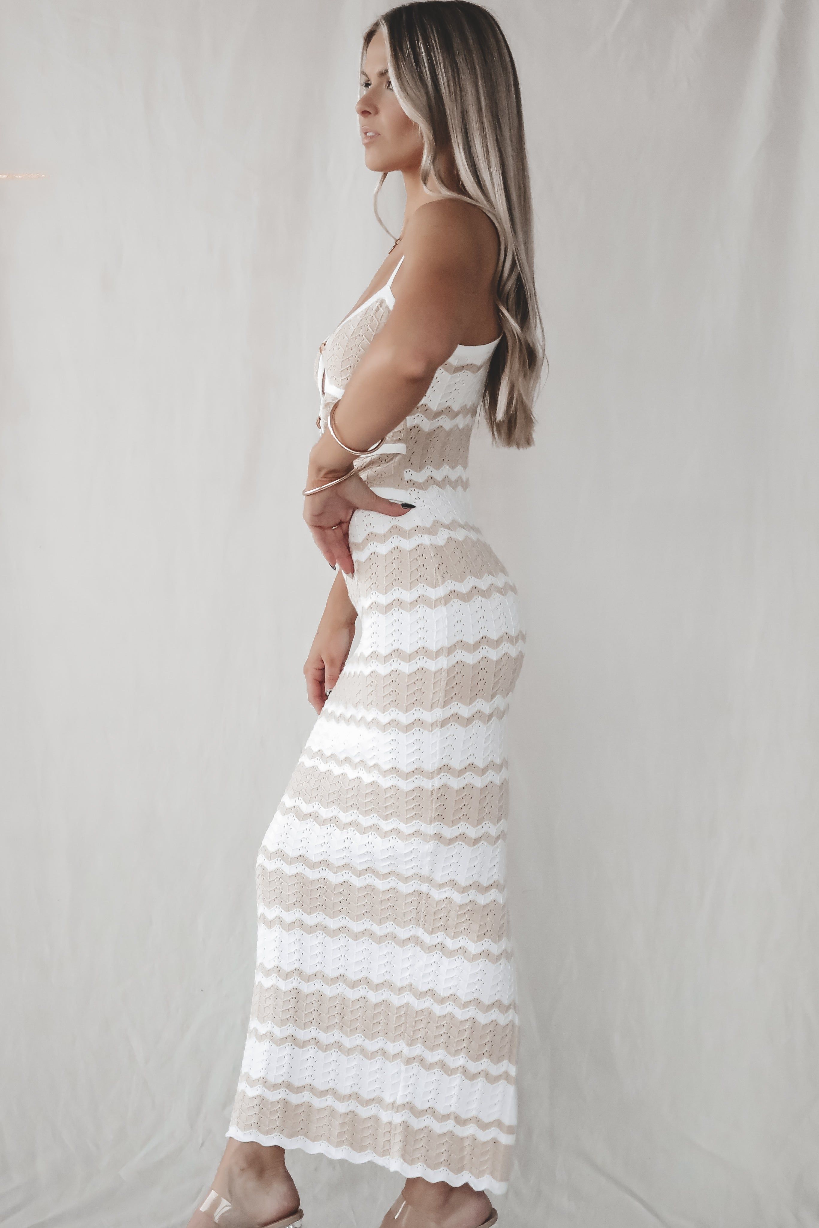 A Walk In The Sand Knit Midi Dress sold by Amazing Lace product image thumbnail 4